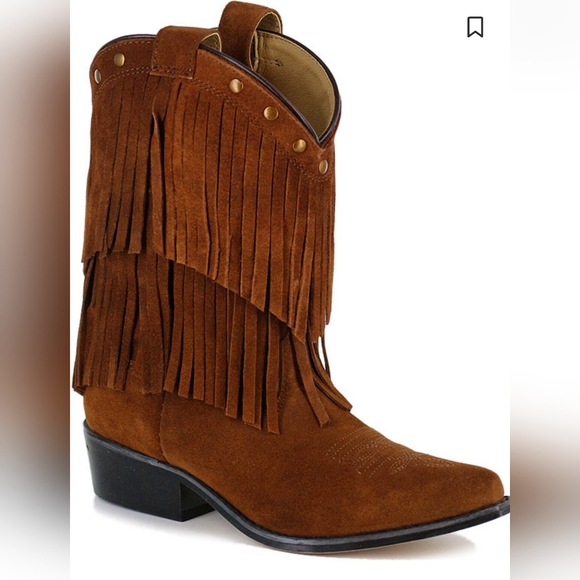 Shyanne Girls Fringle Snip Toe Western Boots Size 12! - Picture 1 of 4